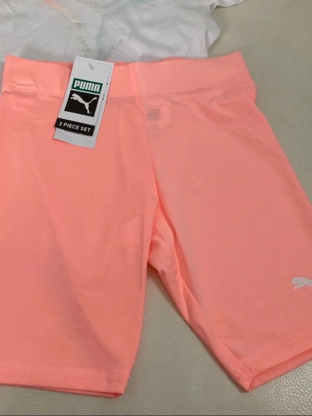 Puma sparkly cute peach color leggings set 4047 - Picture 4 of 6